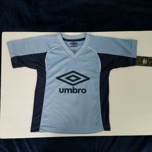 Umbro Light Blue And Navy Umbro Kids Jersey Style T-shirt 5 6